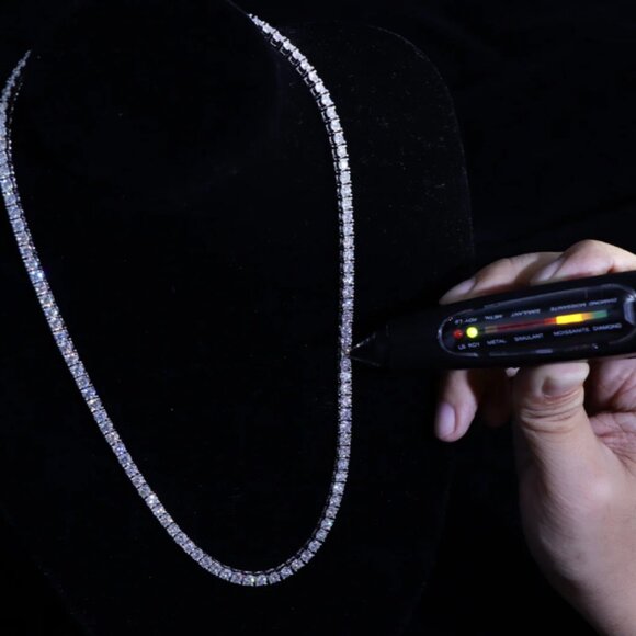 4mm Tennis Chain with Round Cut Diamond - CZ - Picture 1 of 4